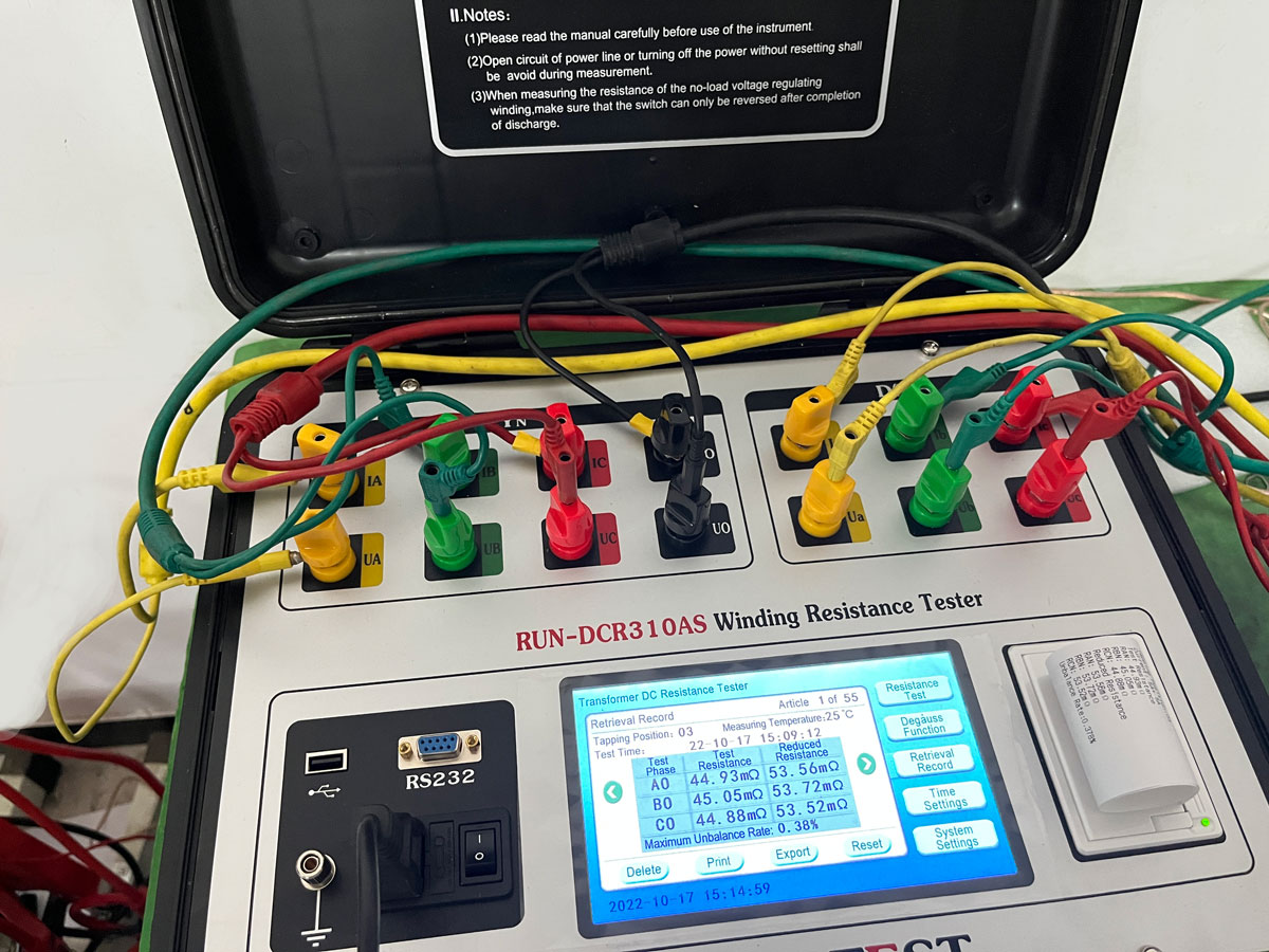 10A 3 Channels Transformer Winding Resistance Tester