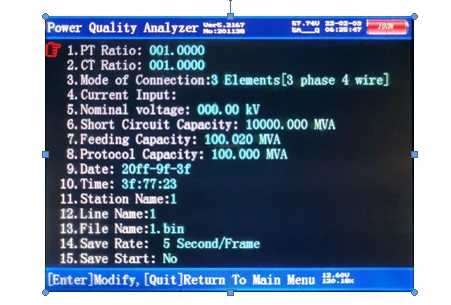 Handheld Power Quality Harmonics Analyzer Three-Phase Power Quality Analyzer